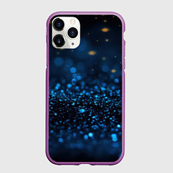 Чехол iPhone 11 Pro матовый Боке блестяшки на черном