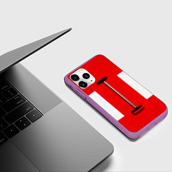 Чехол iPhone 11 Pro матовый Щётка для кёрлинга, цвет: 3D-фиолетовый — фото 2