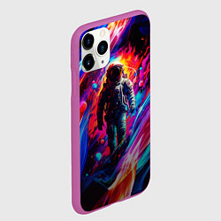 Чехол iPhone 11 Pro матовый Космос пламенный, цвет: 3D-фиолетовый — фото 2