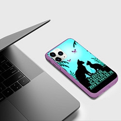 Чехол iPhone 11 Pro матовый Мама самая любимая, цвет: 3D-фиолетовый — фото 2