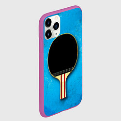 Чехол iPhone 11 Pro матовый Ракетка для настольного тенниса, цвет: 3D-фиолетовый — фото 2