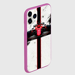 Чехол iPhone 11 Pro матовый Формула 1 на белом, цвет: 3D-фиолетовый — фото 2