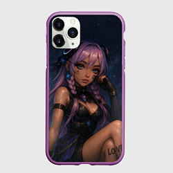Чехол iPhone 11 Pro матовый Ситлали со звездами - Genshin Impact
