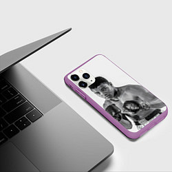 Чехол iPhone 11 Pro матовый Young Muhammad Ali, цвет: 3D-фиолетовый — фото 2