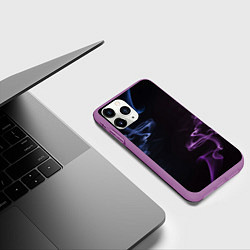 Чехол iPhone 11 Pro матовый Color black blue pink, цвет: 3D-фиолетовый — фото 2