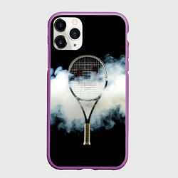 Чехол iPhone 11 Pro матовый Теннисная ракетка в дыму, цвет: 3D-фиолетовый