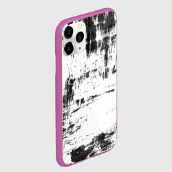 Чехол iPhone 11 Pro матовый Color black and white, цвет: 3D-фиолетовый — фото 2