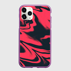 Чехол iPhone 11 Pro матовый Color black red, цвет: 3D-фиолетовый