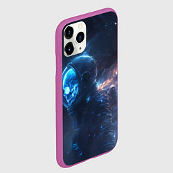 Чехол iPhone 11 Pro матовый Синий скелет космонавта, цвет: 3D-фиолетовый — фото 2