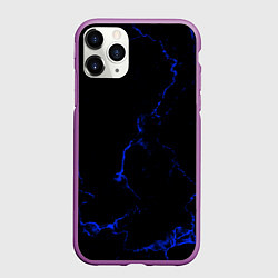 Чехол iPhone 11 Pro матовый Color black blue, цвет: 3D-фиолетовый