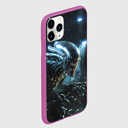 Чехол iPhone 11 Pro матовый Чужой космос, цвет: 3D-фиолетовый — фото 2