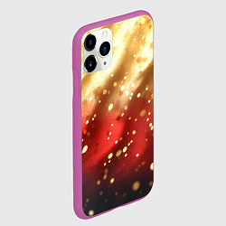 Чехол iPhone 11 Pro матовый Волнистая текстура с блестками, цвет: 3D-фиолетовый — фото 2