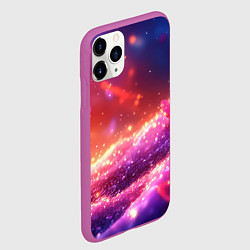 Чехол iPhone 11 Pro матовый Фиолетовые и красные оттенки текстура, цвет: 3D-фиолетовый — фото 2
