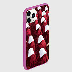 Чехол iPhone 11 Pro матовый Рассказ служанки паттерн, цвет: 3D-фиолетовый — фото 2