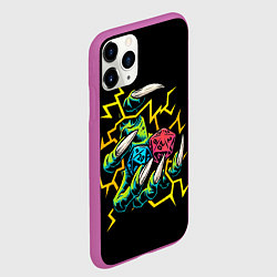 Чехол iPhone 11 Pro матовый Dragons Paw and Cubes, цвет: 3D-фиолетовый — фото 2