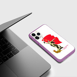 Чехол iPhone 11 Pro матовый Праздник победы, цвет: 3D-фиолетовый — фото 2