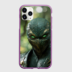 Чехол iPhone 11 Pro матовый Reptile green Mortal kombat, цвет: 3D-фиолетовый