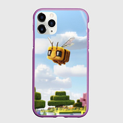 Чехол iPhone 11 Pro матовый Пчёлка - Minecraft
