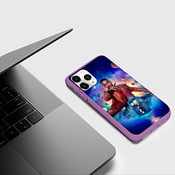 Чехол iPhone 11 Pro матовый Доктор Кто Шути Гатва, цвет: 3D-фиолетовый — фото 2