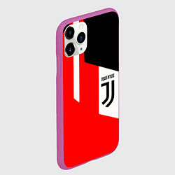 Чехол iPhone 11 Pro матовый Juventus sport geometry, цвет: 3D-фиолетовый — фото 2