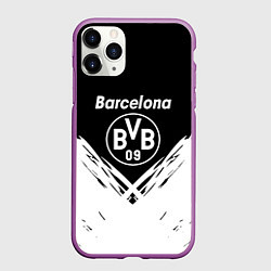 Чехол iPhone 11 Pro матовый Barcelona x borussia краски