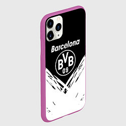 Чехол iPhone 11 Pro матовый Barcelona x borussia краски, цвет: 3D-фиолетовый — фото 2