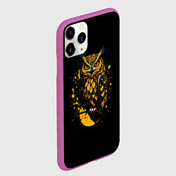 Чехол iPhone 11 Pro матовый Филин в лунном свете, цвет: 3D-фиолетовый — фото 2
