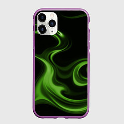 Чехол iPhone 11 Pro матовый Green black, цвет: 3D-фиолетовый