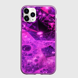 Чехол iPhone 11 Pro матовый Neon broken glass