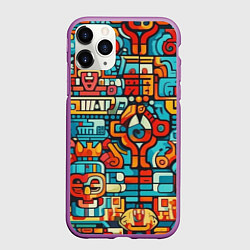 Чехол iPhone 11 Pro матовый Узоры Майя