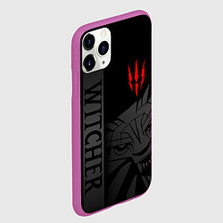 Чехол iPhone 11 Pro матовый Ведьмак - школа волка, цвет: 3D-фиолетовый — фото 2