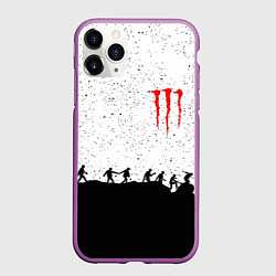 Чехол iPhone 11 Pro матовый Monster energy black rock, цвет: 3D-фиолетовый