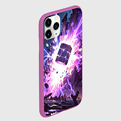 Чехол iPhone 11 Pro матовый Магический куб, цвет: 3D-фиолетовый — фото 2