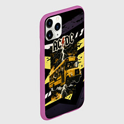 Чехол iPhone 11 Pro матовый ACDC в автобусе, цвет: 3D-фиолетовый — фото 2