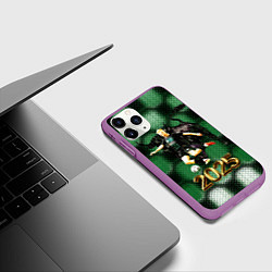 Чехол iPhone 11 Pro матовый ФК Краснодар чемпион РПЛ 2025, цвет: 3D-фиолетовый — фото 2