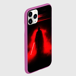 Чехол iPhone 11 Pro матовый Вейдер во тьме звёздные войны, цвет: 3D-фиолетовый — фото 2