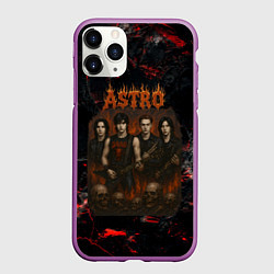 Чехол iPhone 11 Pro матовый Astro в стиле хэви-метал, цвет: 3D-фиолетовый