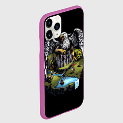 Чехол iPhone 11 Pro матовый Королевский грифон замка - Герои Меча и Магии 3, цвет: 3D-фиолетовый — фото 2