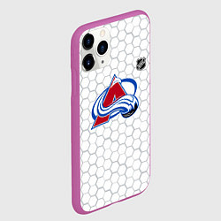 Чехол iPhone 11 Pro матовый Колорадо Эвеланш - белые соты, цвет: 3D-фиолетовый — фото 2