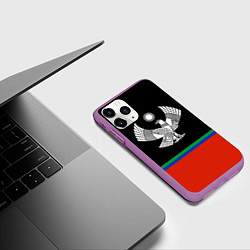 Чехол iPhone 11 Pro матовый Дагестан цвета, цвет: 3D-фиолетовый — фото 2