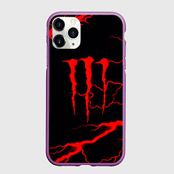 Чехол iPhone 11 Pro матовый Monster energy storm red, цвет: 3D-фиолетовый