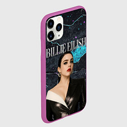 Чехол iPhone 11 Pro матовый Билли Айлиш в деловом костюме, цвет: 3D-фиолетовый — фото 2