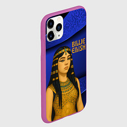 Чехол iPhone 11 Pro матовый Билли Айлиш в образе фараона, цвет: 3D-фиолетовый — фото 2