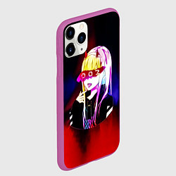 Чехол iPhone 11 Pro матовый Anime XX Zero Two 002, цвет: 3D-фиолетовый — фото 2