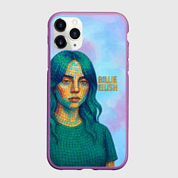 Чехол iPhone 11 Pro матовый Билли Айлиш из мозаики