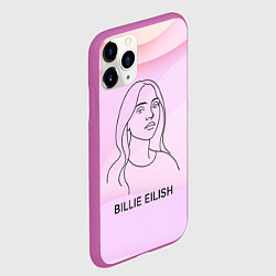 Чехол iPhone 11 Pro матовый Билли Айлиш из линии - минимализм, цвет: 3D-фиолетовый — фото 2