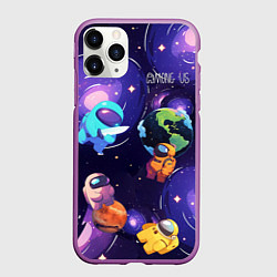 Чехол iPhone 11 Pro матовый Among Us космос