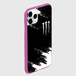 Чехол iPhone 11 Pro матовый Monster energy краски штрихи белые, цвет: 3D-фиолетовый — фото 2