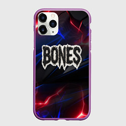 Чехол iPhone 11 Pro матовый Логотип Bones из земли, цвет: 3D-фиолетовый