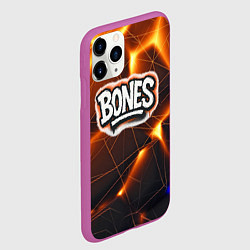 Чехол iPhone 11 Pro матовый Bones лого в уличном стиле, цвет: 3D-фиолетовый — фото 2
